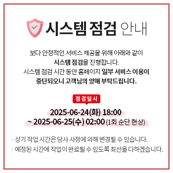 시스템 점검 안내