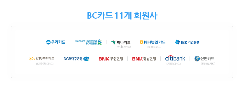 BC카드 11개 회원사