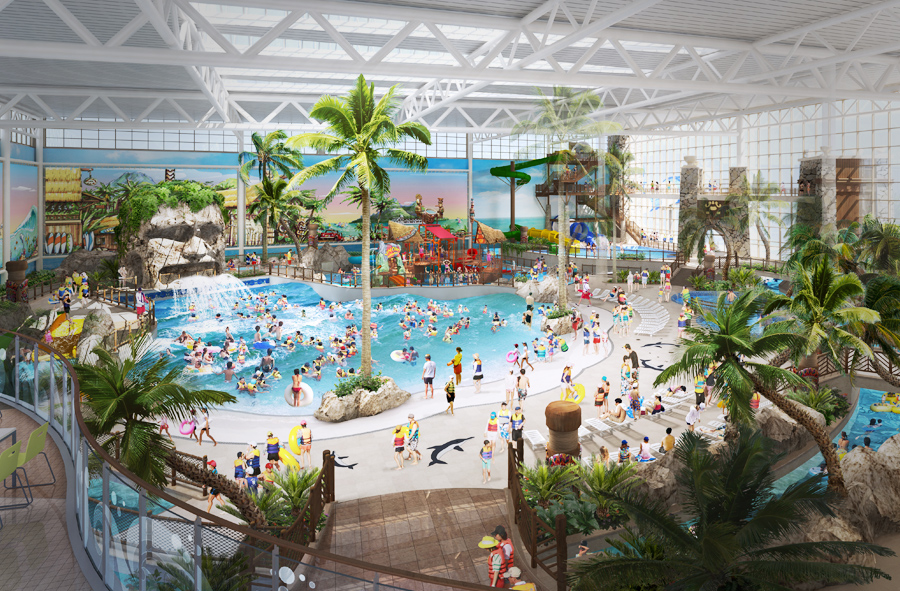 Panoramic view of Indoor Water Park